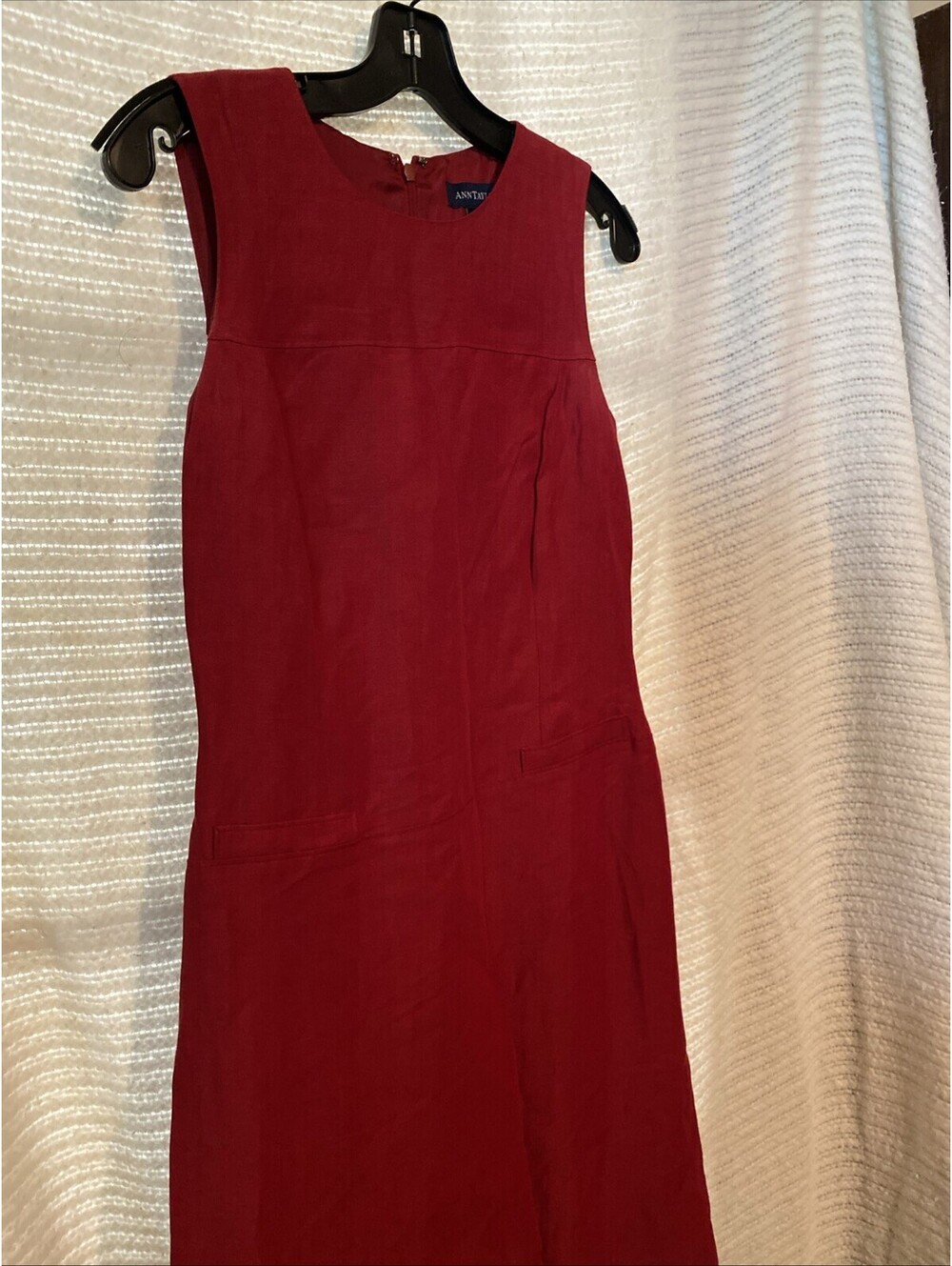 Ann Taylor Women's Red Linen Sleeveless Dress Size  4P